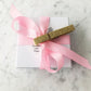$1 Gift Wrap Boxes with Pink Ribbon and Glitter Clothespin (ADD HOW MANY BOXES YOU NEED FOR YOUR ORDER)