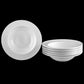 White Porcelain Deep Plate With Embossed Wide Rim 9" inch | For soup, pasta, salad