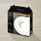 White Porcelain Deep Plate With Embossed Wide Rim 9" inch | For soup, pasta, salad