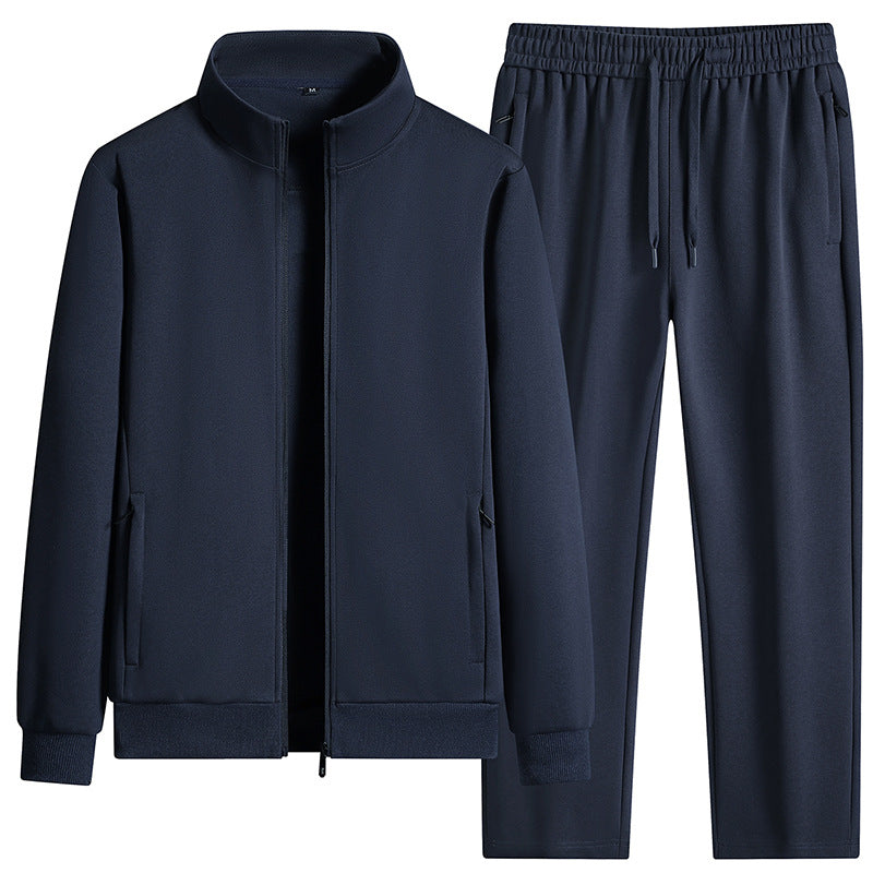 Pure Cotton Solid Color Leisure Sports Suit Autumn And Winter