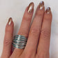 Marcia Wire Wrap Ring in Teal and Silver