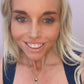 Double Jill Necklace with Gold Amazonite Chain and Teal Mojave Copper Turquoise Pendant