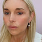Jill Short Drop Earrings in Rose Quartz