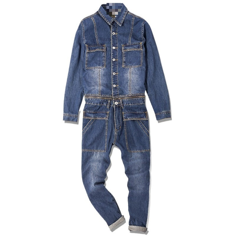 Detachable Harajuku Workwear Jumpsuit Overalls For Men