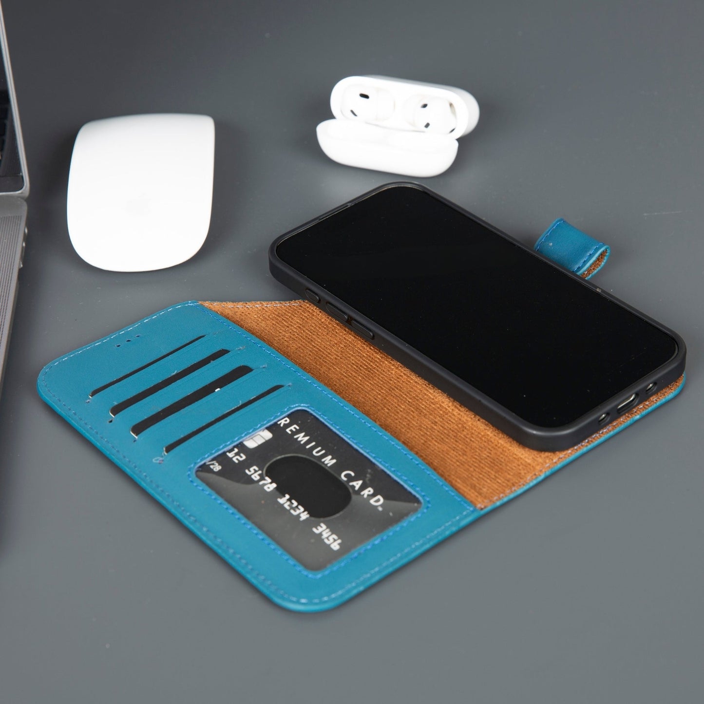 Casper iPhone 17 Air Leather Wallet Case – MagSafe Compatible