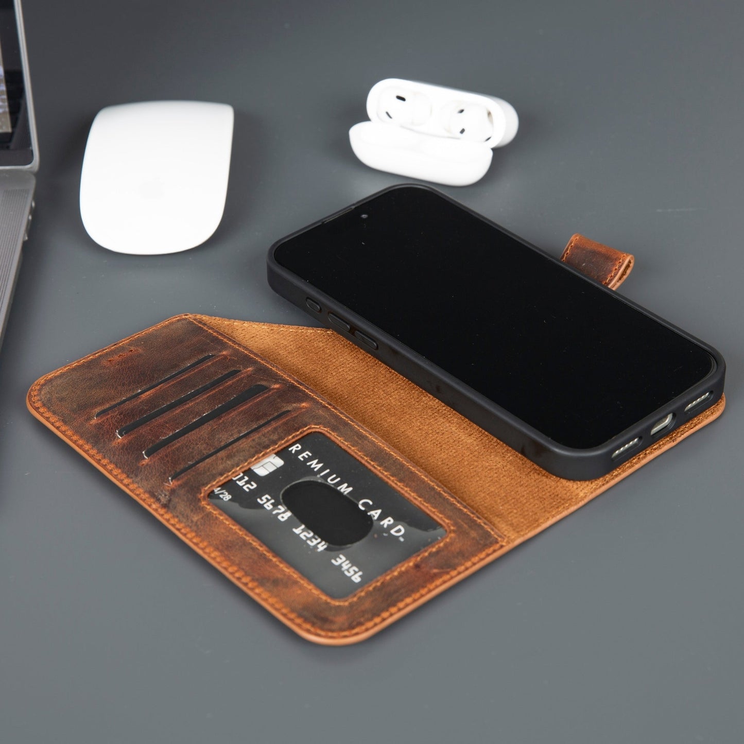 Casper iPhone 17 Pro Leather Wallet Case – MagSafe Compatible