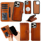 Casper Leather iPhone 15 Pro Wallet Case | Detachable MagSafe Compatible RFID Protection