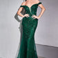 Fitted Off The Shoulder Embellished Gown