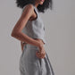 Cotton Tweed Skort in Grey