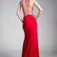 Beaded Stretch Knit Sheath Dress