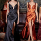 Gathered Satin Corset Dress