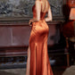 Gathered Satin Corset Dress