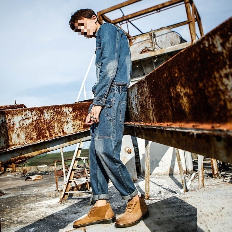 Detachable Harajuku Workwear Jumpsuit Overalls For Men