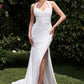 Stretch Spandex Fitted Halter Bridal Dress
