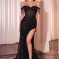 Fully Embellished Off The Shoulder Evening Gown