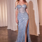 Fully Embellished Off The Shoulder Evening Gown