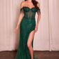 Fully Embellished Off The Shoulder Evening Gown