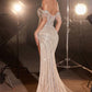 Fully Embellished Off The Shoulder Evening Gown