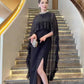 Two-piece Sleeveless Ruffled Beaded Dress Set