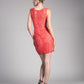 Fitted Lace Cocktail Dress With Illusion Waist