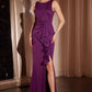 Fitted Neoprene Burgundy Dress