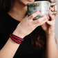 Order Rana Choker / Wrap Bracelet - Red