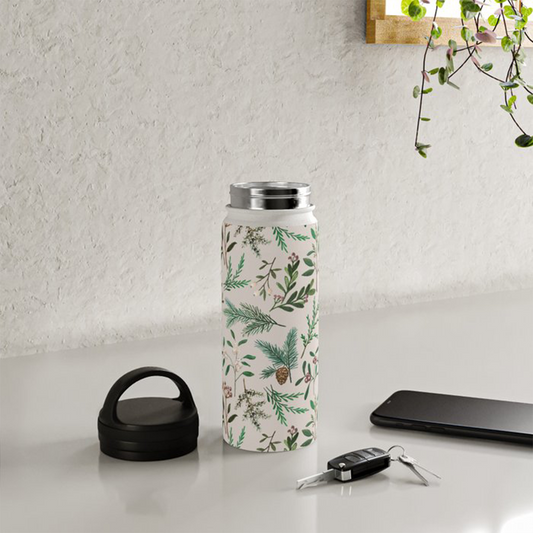 Winter Berry Handle Lid Water Bottle