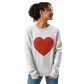 Heart - Knitted crew neck sweater BLEACH