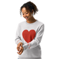 Heart - Knitted crew neck sweater BLEACH