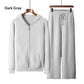 Thickened Casual Hooded Zip-up Cardigan Set