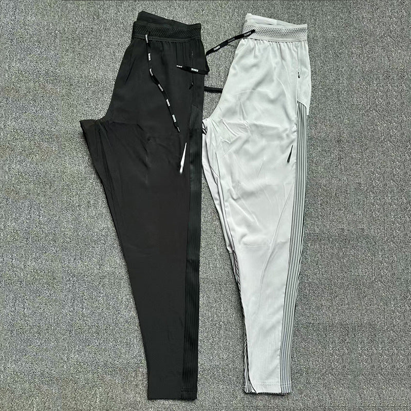Sports Training Leggings With Long Spliced Panels Quick-drying Fabric Ultra-energetic For Outdoor Activities
