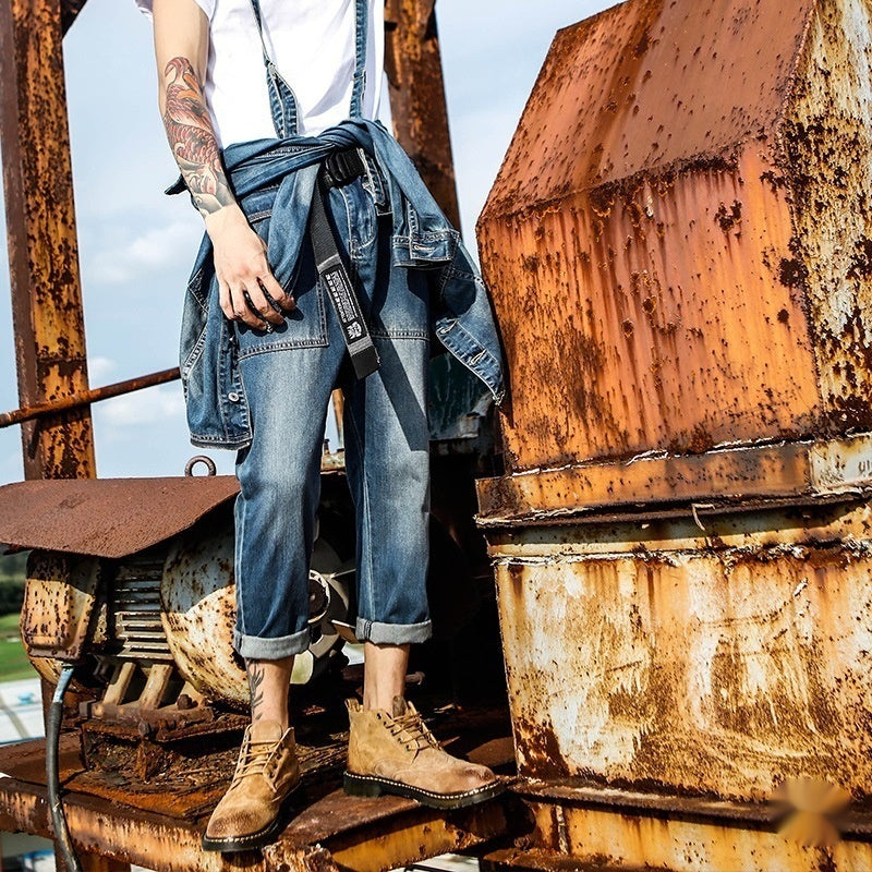Detachable Harajuku Workwear Jumpsuit Overalls For Men