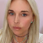 Taupe and Purple Crystal Beaded Necklace