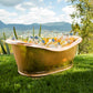 30" Oval Tub Shaped Hammered Copper Cooler