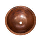17" Round Hammered Copper Bathroom Sink