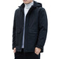 Mens Workwear Jacket AutumnWinter Fleece Lined Thickened Hooded Design Graphene