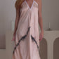 Altair Silk Halter Dress in Shibori