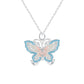 S999 Sterling Silver Pure Silver Necklace Female Butterfly Lock