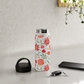 Red Flower Burst Handle Lid Water Bottle