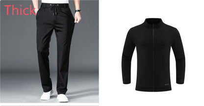Mens Outdoor Windproof Sport Jacket With Stand Collar And Stretchy Fabric For Casual Wear