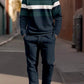 Fashion Men's Casual Sporty Round Neck Sweatshirt And Pants Two-piece Set