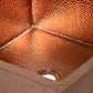 15" Square Hammered Copper Bar Sink