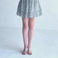 Drawstring Short Skirt in Light Blue Florals