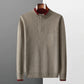 Mens Loose-Fit Half-Zip Turtleneck Thermal Sweater With Extra Padding