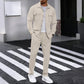 Waffle Long-sleeved Trousers Casual Men's Suit