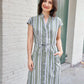 Earth Toned Organic Cotton Button Dress