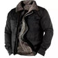 Heavy Side Seam Side Casual Zipper Loose Grey Brown Youth Cotton Jacket