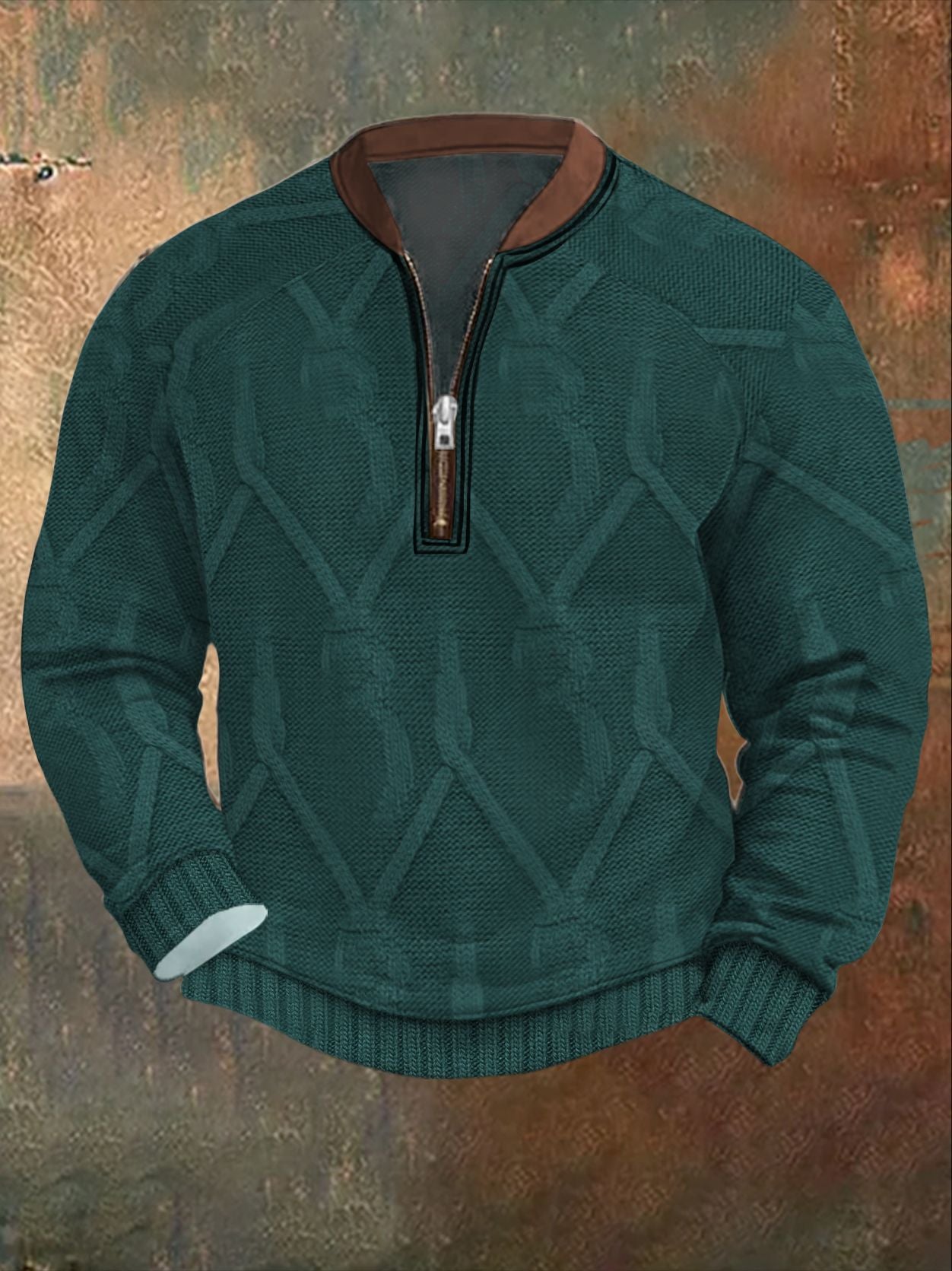 3D-printed, Form-fitting Comfortable Long-sleeve Hoodie With A Half-zip Front