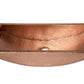 26" Rectangular Curved Bottom Hammered Copper Bar Sink
