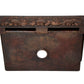 33" Farmhouse Single Well Fruits Design Straight Apron Hammered Copper Kitchen Sink